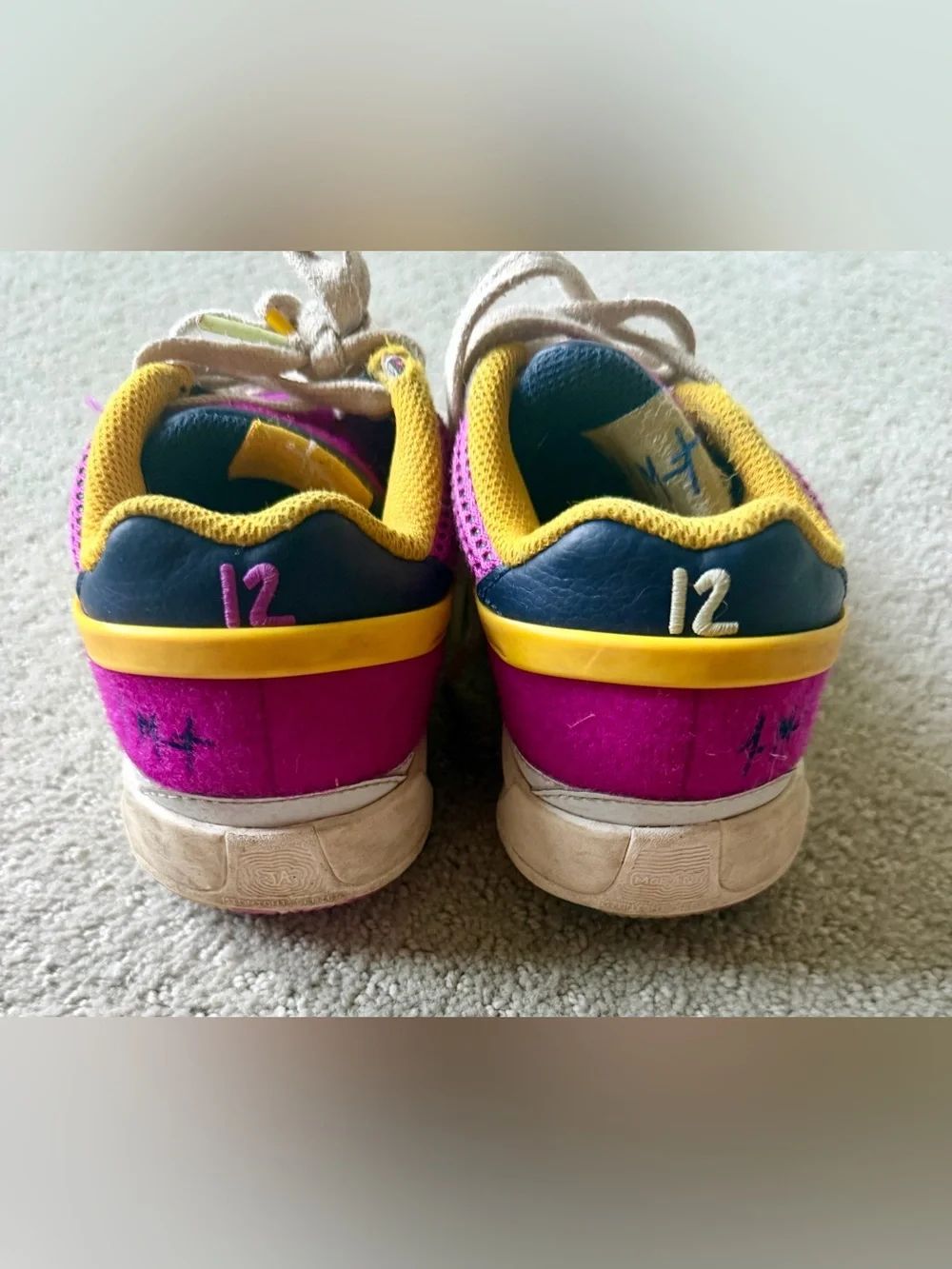 Nike Kids Colorblock Low-Top Sneakers - Yellow/Pink/Green